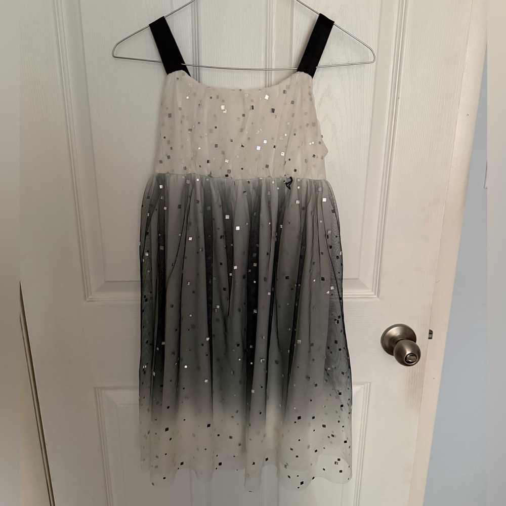 Black and White Sequin Dress